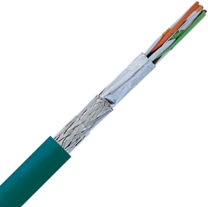 Polyurethane ethernet cable, Cat 5e, ethernet/IP, 4-wire, 0.12 mm², AWG 26, blue, 2170283/100