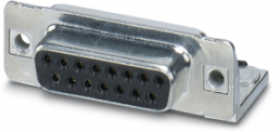 D-Sub socket, 15 pole, equipped, angled, solder pin, 1688120