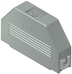 D-Sub connector housing, size: 4 (DC), straight 180°, angled 90°, cable Ø 11 mm, ABS, gray, 16-001780E