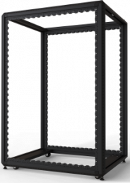 29 U cabinet rack, mobile, (H x W x D) 1400 x 800 x 1000 mm, steel, black gray, 20630-210