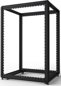 29 U cabinet rack, mobile, (H x W x D) 1400 x 800 x 1000 mm, steel, black gray, 20630-210