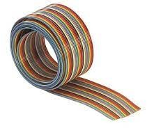 Flat ribbon cable, 15 pole, pitch 1.27 mm, 0.09 mm², AWG 28, different
