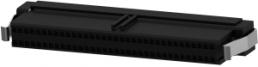 Socket header, 68 pole, pitch 1.27 mm, straight, black, 3-111196-4