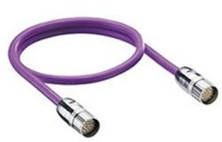 Sensor actuator cable, M23-cable plug, straight to M23-cable plug, straight, 12 pole, 0.5 m, PUR, purple, 934636481