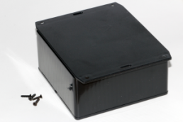 ABS enclosure, (L x W x H) 120 x 120 x 59 mm, black (RAL 9005), IP54, 1591UF2SBK
