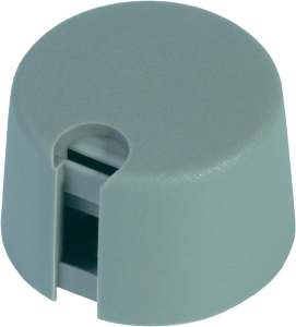 Rotary knob, 6 mm, plastic, gray, Ø 24 mm, H 16 mm, A1024068