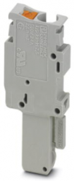 Plug, push-in connection, 0.14-4.0 mm², 1 pole, 24 A, 6 kV, gray, 3210062