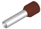 Insulated Wire end ferrule, 10 mm², 28 mm/18 mm long, brown, 9021160000