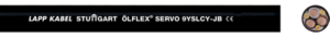 PVC motor connection cable ÖLFLEX SERVO 9YSLCY-JB x 0.25 mm², shielded, black