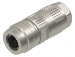 Socket, M12, 4 pole, crimp connection, Outer Push-Pull, straight, 21038962420
