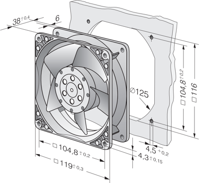 4650 N ebm-papst Axial Fans Image 2