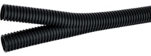 Corrugated hose two-piece, slit, inside Ø 11 mm, outside Ø 16.1 mm, BR 15 mm, polypropylene, black