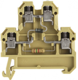 Component terminal block, screw connection, 0.5-4.0 mm², 10 A, beige/yellow, 0396960000