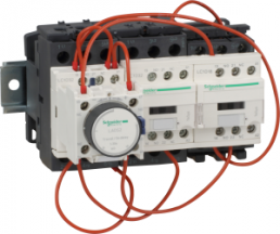 Star-delta contactor combination, 6 pole, 32 A, 6 Form A (N/O), coil 24 VAC, screw connection, LC3D32AB7