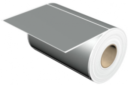 Polyester Label, (L x W) 150 x 101 mm, silver, Roll with 250 pcs