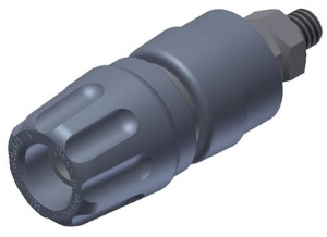 Pole terminal, 4 mm, gray, 30 VAC/60 VDC, 35 A, screw connection, nickel-plated, PKI 10 A GR