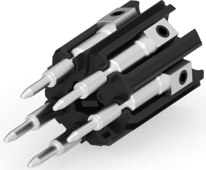 Circular connector, 5 pole, screw connection, straight, 1-2213234-1