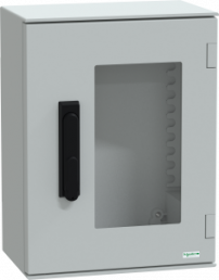 Control cabinet, (H x W x D) 430 x 330 x 200 mm, IP66, polyester, light gray, NSYPLM43TVG