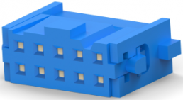 Socket housing, 10 pole, pitch 2.54 mm, straight, blue, 1658526-4