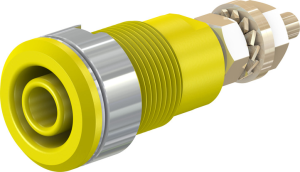 4 mm socket, screw connection, mounting Ø 12.2 mm, CAT III, yellow, 23.3020-24
