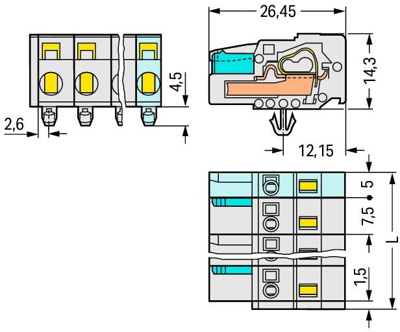 721-202/008-000 WAGO PCB Connection Systems Image 2