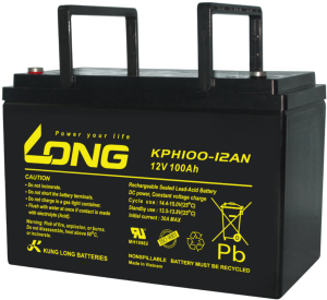 Lead-battery, 12 V, 100 Ah, 307 x 168 x 214 mm, internal thread M6