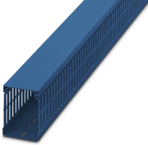 Wiring duct, (L x W x H) 2000 x 60 x 80 mm, Polycarbonate/ABS, blue, 3240596