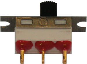 Slide switch, On-On, 1 pole, straight, 3 A/30 V DC, GH36S010001