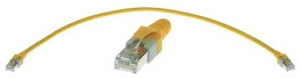 System cable, RJ45 plug, straight to RJ45 plug, straight, Cat 5e, S/FTP, PUR, 0.5 m, yellow