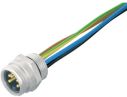 Sensor actuator cable, 7/8"-flange plug, straight to open end, 5 pole, 0.2 m, PUR, 8 A, 1292470000