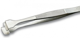 ESD wafer tweezers, uninsulated, antimagnetic, stainless steel, 125 mm, 91SA