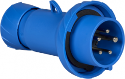 CEE plug, 5 pole, 16 A/200-250 V, blue, 9 h, IP67, PKX16M725
