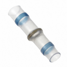 Butt connector with heat shrink insulation, transparent, 29.3 mm