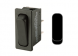 Rocker switch, black, 1 pole, (On)-Off-(On), changeover switch ( pole), 6 (4) A/250 VAC, IP40, unlit, unprinted