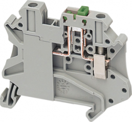 Knife disconnect terminal block, 2 pole, 0.14-6.0 mm², clamping points: 1, orange, screw connection, 20 A