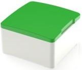 Plunger, square, (L x W x H) 11.65 x 14.5 x 14.5 mm, green, for short-stroke pushbutton, 5.05.512.006/2500
