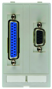 Data module, D-Sub socket, 25 pole/D-Sub socket, 9 pole to D-Sub plug, 25 pole/D-Sub plug, 9 pole, 39500030040