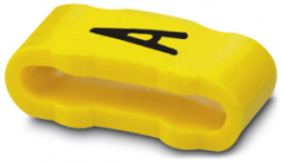 PVC marking sleeve, imprint "A", (L x W) 11.3 x 4.3 mm, yellow, 0826611:A