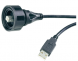 USB 2.0 Adapter cable, USB plug type B to USB plug type A, 5 m, black