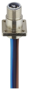 Plug, M12, 4 pole, Coupling screw, straight, 934980304