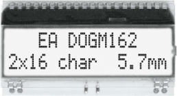 LCD text module EA DOGM162W-A, 2 x 16, 5.57 mm