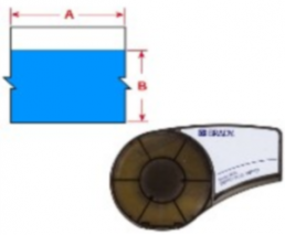 Marking tape, 9.53 mm, tape blue, font white, 6.4 m, M21-375-595-BL