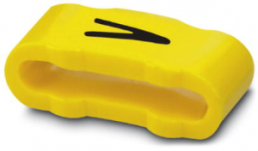 PVC marking sleeve, imprint "V", (L x W) 11.3 x 4.3 mm, yellow, 0826611:V