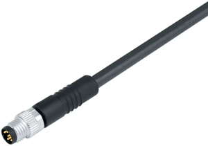 Sensor actuator cable, M8-cable plug, straight to open end, 8 pole, 2 m, PUR, black, 1.5 A, 79 3805 52 08