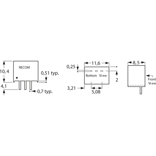 R-78C9.0-1.0 RECOM DC/DC Converters Image 3
