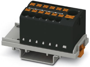 Distribution block, push-in connection, 0.14-4.0 mm², 13 pole, 24 A, 8 kV, black, 3273102