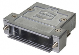 D-Sub connector housing, size: 3 (DB), straight 180°, zinc die casting, silver, 61030010117