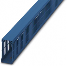 Wiring duct, (L x W x H) 2000 x 40 x 80 mm, Polycarbonate/ABS, blue, 3240592