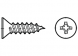 Countersunk head screw, PH-Recess, Ø 2.9 mm, 9.5 mm, Galvanized steel, DIN 7982/ISO 7050