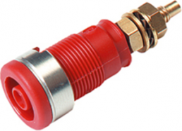 4 mm socket, screw connection, mounting Ø 12.2 mm, CAT III, red, SEB 2600 G M4 RT